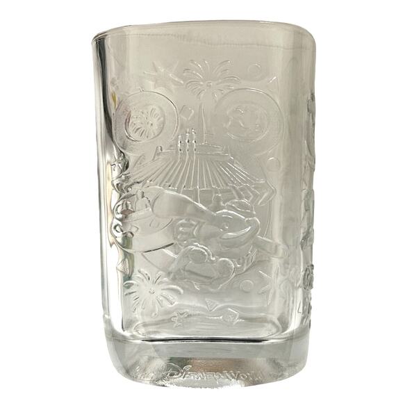 Walt Disney World 2000 McDonald's Exclusive Raised Drinking Glass Vintage Y2K - Picture 3 of 6